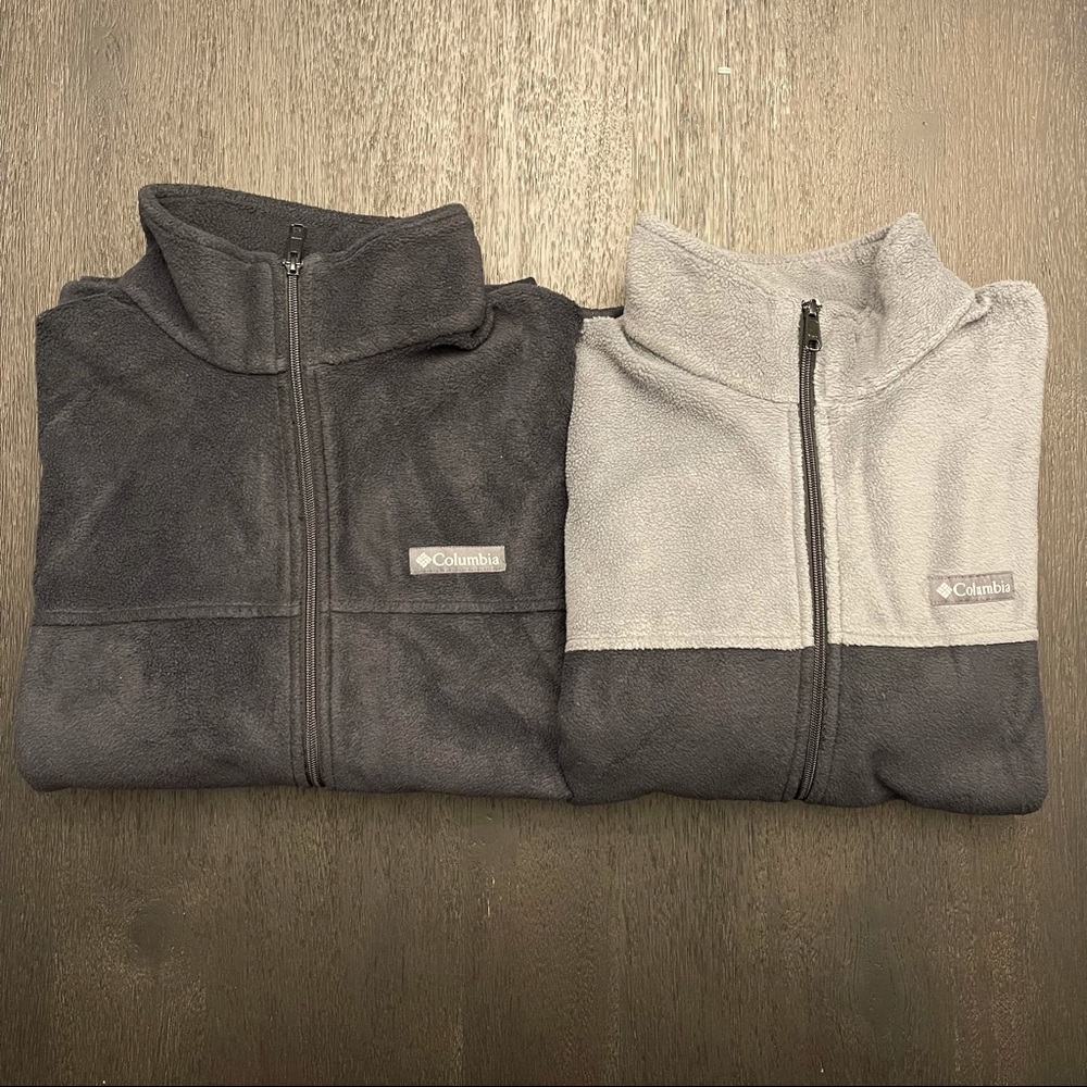 Two Men’s Columbia Fleece Zip Up (XL)